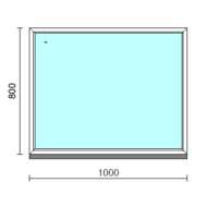 Fix ablak.  100x 80 cm (Rendelhető méretek: szélesség 95-104 cm, magasság 75-84 cm.) Deluxe A85 profilból