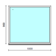 Fix ablak.  100x 90 cm (Rendelhető méretek: szélesség 95-104 cm, magasság 85-94 cm.)   Green 76 profilból
