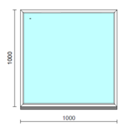Fix ablak.  100x100 cm (Rendelhető méretek: szélesség 95-104 cm, magasság 95-104 cm.)   Green 76 profilból