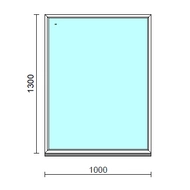 Fix ablak.  100x130 cm (Rendelhető méretek: szélesség 95-104 cm, magasság 125-134 cm.)   Green 76 profilból