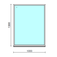 Fix ablak.  100x130 cm (Rendelhető méretek: szélesség 95-104 cm, magasság 125-134 cm.)   Optima 76 profilból