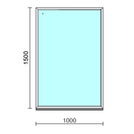 Fix ablak.  100x150 cm (Rendelhető méretek: szélesség 95-104 cm, magasság 145-154 cm.) Deluxe A85 profilból