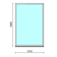 Fix ablak.  100x150 cm (Rendelhető méretek: szélesség 95-104 cm, magasság 145-154 cm.) Deluxe A85 profilból