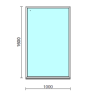 Fix ablak.  100x160 cm (Rendelhető méretek: szélesség 95-104 cm, magasság 155-164 cm.) Deluxe A85 profilból