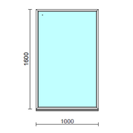 Fix ablak.  100x160 cm (Rendelhető méretek: szélesség 95-104 cm, magasság 155-164 cm.)   Green 76 profilból