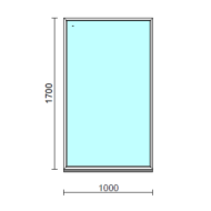 Fix ablak.  100x170 cm (Rendelhető méretek: szélesség 95-104 cm, magasság 165-174 cm.)   Green 76 profilból