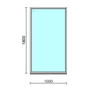 Fix ablak.  100x180 cm (Rendelhető méretek: szélesség 95-104 cm, magasság 175-184 cm.) Deluxe A85 profilból