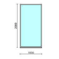 Fix ablak.  100x200 cm (Rendelhető méretek: szélesség 95-104 cm, magasság 195-204 cm.) Deluxe A85 profilból