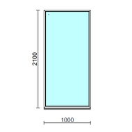 Fix ablak.  100x210 cm (Rendelhető méretek: szélesség 95-104 cm, magasság 205-214 cm.) Deluxe A85 profilból