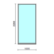 Fix ablak.  100x220 cm (Rendelhető méretek: szélesség 95-104 cm, magasság 215-224 cm.) Deluxe A85 profilból