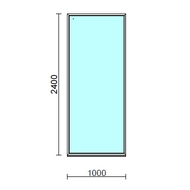 Fix ablak.  100x240 cm (Rendelhető méretek: szélesség 95-104 cm, magasság 235-240 cm.) Deluxe A85 profilból