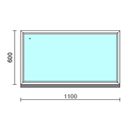 Fix ablak.  110x 60 cm (Rendelhető méretek: szélesség 105-114 cm, magasság 55-64 cm.)  New Balance 85 profilból
