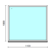 Fix ablak.  110x100 cm (Rendelhető méretek: szélesség 105-114 cm, magasság 95-104 cm.)  New Balance 85 profilból