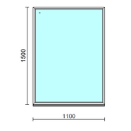 Fix ablak.  110x150 cm (Rendelhető méretek: szélesség 105-114 cm, magasság 145-154 cm.) Deluxe A85 profilból