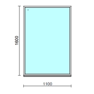 Fix ablak.  110x160 cm (Rendelhető méretek: szélesség 105-114 cm, magasság 155-164 cm.)   Green 76 profilból