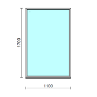 Fix ablak.  110x170 cm (Rendelhető méretek: szélesség 105-114 cm, magasság 165-174 cm.)   Optima 76 profilból
