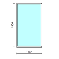 Fix ablak.  110x190 cm (Rendelhető méretek: szélesség 105-114 cm, magasság 185-194 cm.)   Green 76 profilból