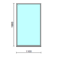 Fix ablak.  110x190 cm (Rendelhető méretek: szélesség 105-114 cm, magasság 185-194 cm.) Deluxe A85 profilból