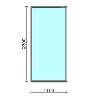 Fix ablak.  110x230 cm (Rendelhető méretek: szélesség 105-114 cm, magasság 225-234 cm.) Deluxe A85 profilból