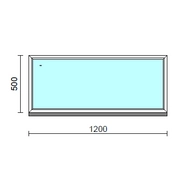 Fix ablak.  120x 50 cm (Rendelhető méretek: szélesség 115-124 cm, magasság 50-54 cm.)   Green 76 profilból