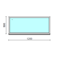 Fix ablak.  120x 50 cm (Rendelhető méretek: szélesség 115-124 cm, magasság 50-54 cm.)   Green 76 profilból