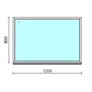Fix ablak.  120x 80 cm (Rendelhető méretek: szélesség 115-124 cm, magasság 75-84 cm.) Deluxe A85 profilból
