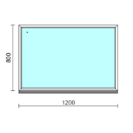 Fix ablak.  120x 80 cm (Rendelhető méretek: szélesség 115-124 cm, magasság 75-84 cm.)   Optima 76 profilból