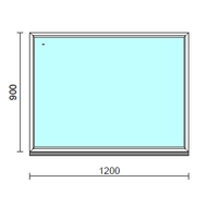Fix ablak.  120x 90 cm (Rendelhető méretek: szélesség 115-124 cm, magasság 85-94 cm.)   Green 76 profilból