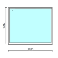 Fix ablak.  120x100 cm (Rendelhető méretek: szélesség 115-124 cm, magasság 95-104 cm.)   Green 76 profilból
