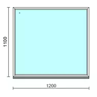 Fix ablak.  120x110 cm (Rendelhető méretek: szélesség 115-124 cm, magasság 105-114 cm.)  New Balance 85 profilból