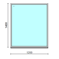 Fix ablak.  120x140 cm (Rendelhető méretek: szélesség 115-124 cm, magasság 135-144 cm.)   Green 76 profilból