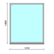 Fix ablak.  120x140 cm (Rendelhető méretek: szélesség 115-124 cm, magasság 135-144 cm.)   Green 76 profilból