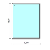 Fix ablak.  120x150 cm (Rendelhető méretek: szélesség 115-124 cm, magasság 145-154 cm.) Deluxe A85 profilból