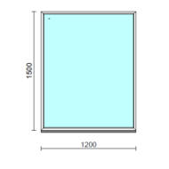 Fix ablak.  120x150 cm (Rendelhető méretek: szélesség 115-124 cm, magasság 145-154 cm.) Deluxe A85 profilból