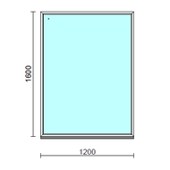 Fix ablak.  120x160 cm (Rendelhető méretek: szélesség 115-124 cm, magasság 155-164 cm.) Deluxe A85 profilból