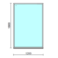 Fix ablak.  120x180 cm (Rendelhető méretek: szélesség 115-124 cm, magasság 175-184 cm.) Deluxe A85 profilból