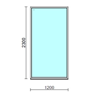Fix ablak.  120x230 cm (Rendelhető méretek: szélesség 115-124 cm, magasság 225-234 cm.)   Green 76 profilból