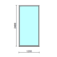 Fix ablak.  120x240 cm (Rendelhető méretek: szélesség 115-124 cm, magasság 235-240 cm.)  New Balance 85 profilból
