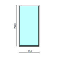 Fix ablak.  120x240 cm (Rendelhető méretek: szélesség 115-124 cm, magasság 235-240 cm.)  New Balance 85 profilból