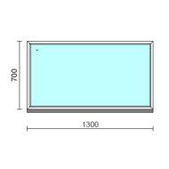 Fix ablak.  130x 70 cm (Rendelhető méretek: szélesség 125-134 cm, magasság 65-74 cm.)   Optima 76 profilból