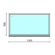 Fix ablak.  130x 70 cm (Rendelhető méretek: szélesség 125-134 cm, magasság 65-74 cm.) Deluxe A85 profilból