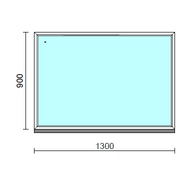 Fix ablak.  130x 90 cm (Rendelhető méretek: szélesség 125-134 cm, magasság 85-94 cm.)   Green 76 profilból