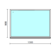Fix ablak.  130x 90 cm (Rendelhető méretek: szélesség 125-134 cm, magasság 85-94 cm.) Deluxe A85 profilból
