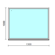 Fix ablak.  130x100 cm (Rendelhető méretek: szélesség 125-134 cm, magasság 95-104 cm.)   Optima 76 profilból