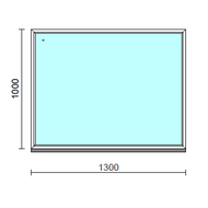 Fix ablak.  130x100 cm (Rendelhető méretek: szélesség 125-134 cm, magasság 95-104 cm.)   Optima 76 profilból