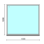 Fix ablak.  130x120 cm (Rendelhető méretek: szélesség 125-134 cm, magasság 115-124 cm.)   Green 76 profilból