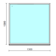 Fix ablak.  130x130 cm (Rendelhető méretek: szélesség 125-134 cm, magasság 125-134 cm.) Deluxe A85 profilból