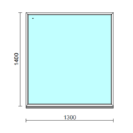 Fix ablak.  130x140 cm (Rendelhető méretek: szélesség 125-134 cm, magasság 135-144 cm.)  New Balance 85 profilból