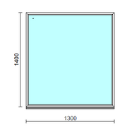 Fix ablak.  130x140 cm (Rendelhető méretek: szélesség 125-134 cm, magasság 135-144 cm.)   Green 76 profilból