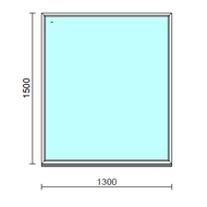 Fix ablak.  130x150 cm (Rendelhető méretek: szélesség 125-134 cm, magasság 145-154 cm.) Deluxe A85 profilból